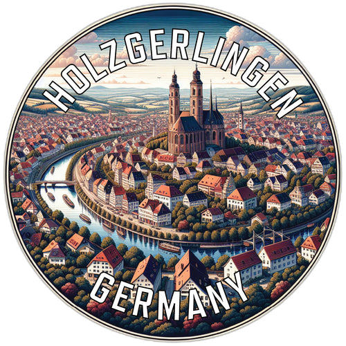 Holzgerlingen Germany Souvenir Die Cut Flat Magnet 6-Inch