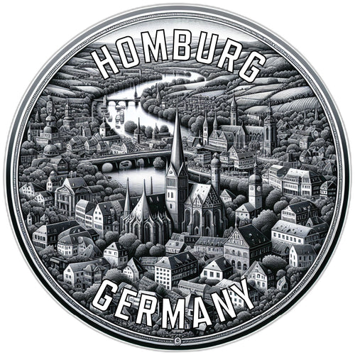Homburg Germany Souvenir Die Cut Flat Magnet 2-Inch