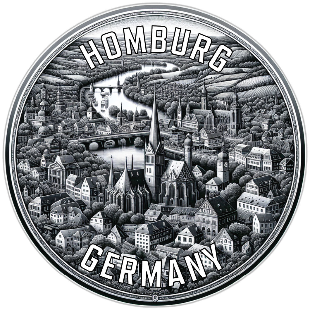 Homburg Germany Souvenir Die Cut Flat Magnet 2-Inch