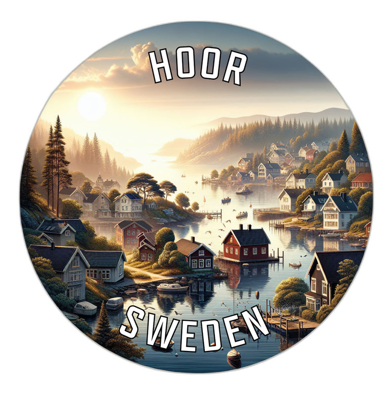 Hoor Sweden Souvenir Die Cut Flat Magnet 2-Inch