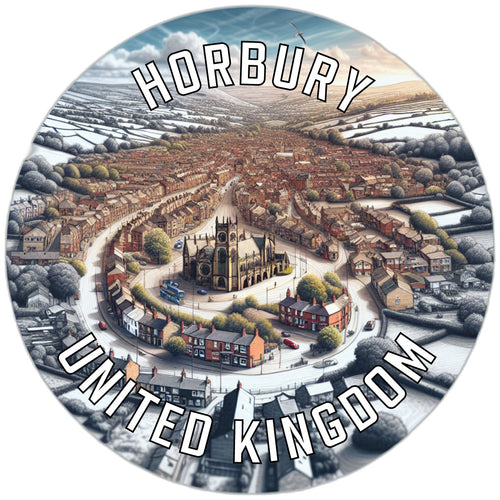 Horbury United Kingdom Souvenir Die Cut Flat Magnet 6-Inch