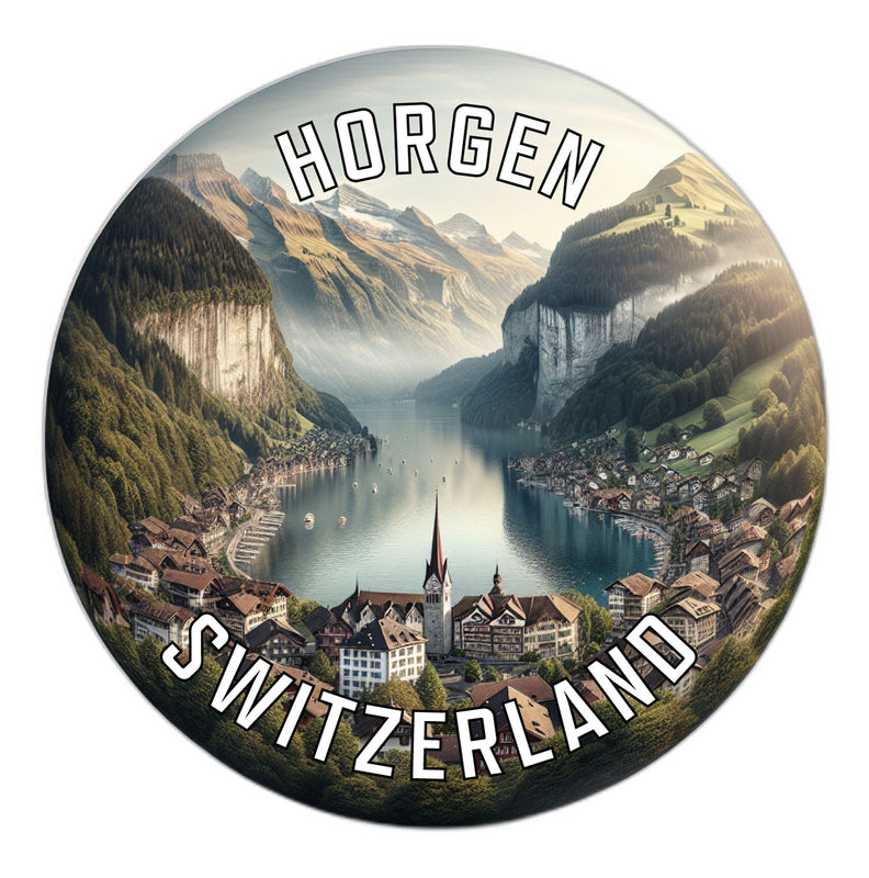 Horgen Switzerland Souvenir Die Cut Flat Magnet 6-Inch