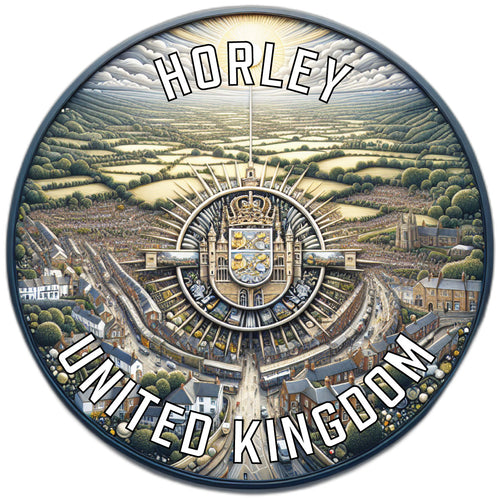 Horley United Kingdom Souvenir Die Cut Flat Magnet 6-Inch