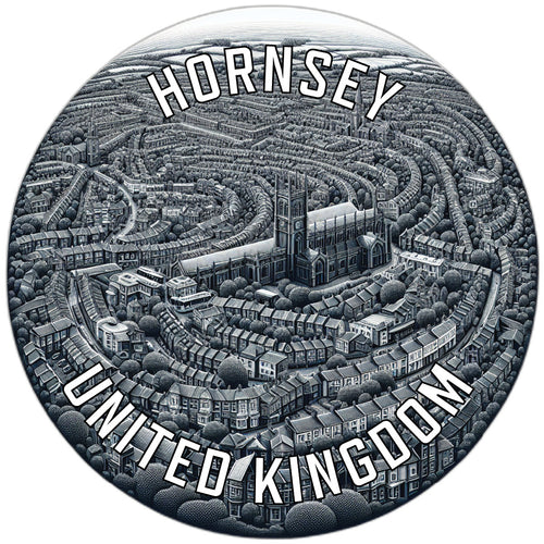 Hornsey United Kingdom Souvenir Die Cut Flat Magnet 6-Inch