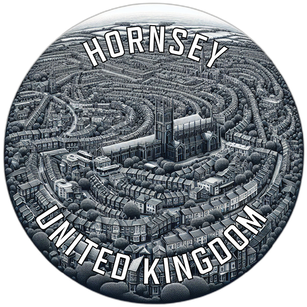 Hornsey United Kingdom Souvenir Die Cut Flat Magnet 6-Inch