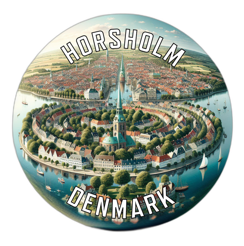 Horsholm Denmark Souvenir Die Cut Flat Magnet 6-Inch