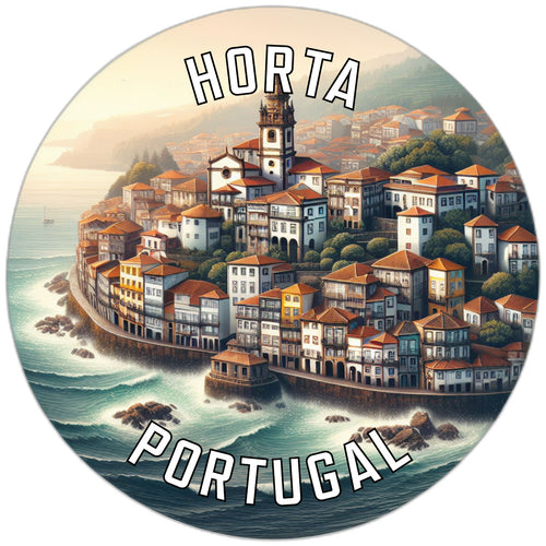 Horta Portugal Souvenir Die Cut Flat Magnet 6-Inch