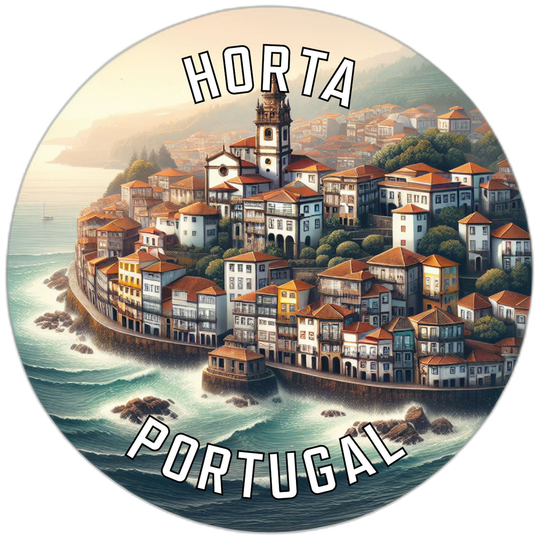 Horta Portugal Souvenir Die Cut Flat Magnet 6-Inch