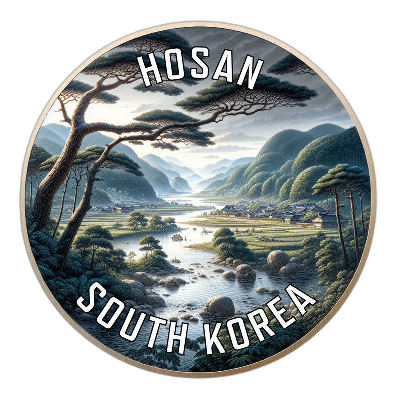 Hosan Korea South Souvenir Die Cut Flat Magnet 2-Inch