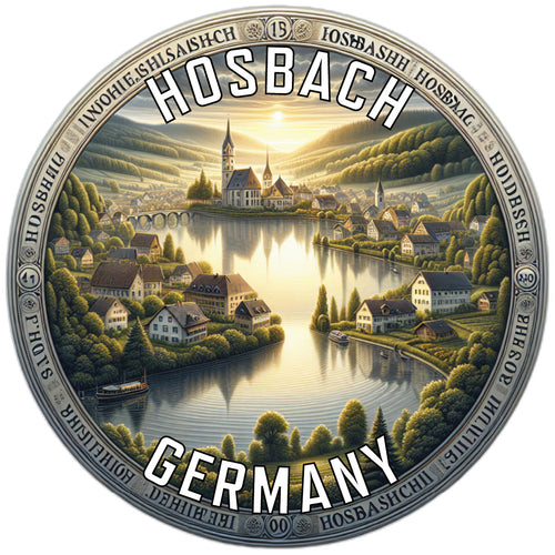 Hosbach Germany Souvenir Die Cut Flat Magnet 2-Inch