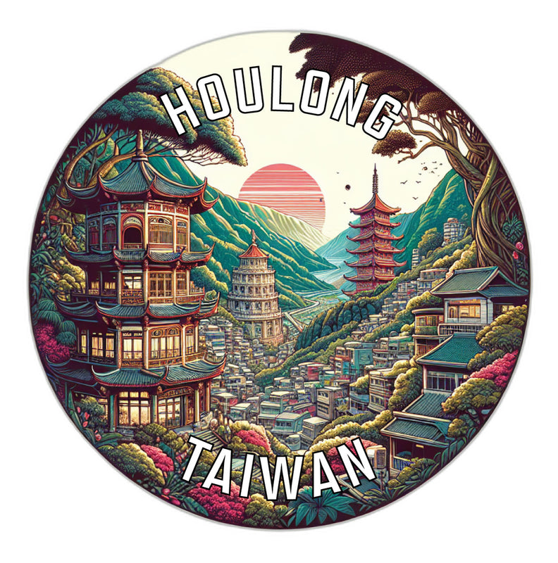 Houlong Taiwan Souvenir Vinyl Decal Sticker 2-Inch