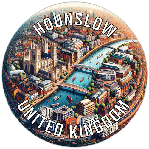 Hounslow United Kingdom Souvenir Die Cut Flat Magnet 2-Inch
