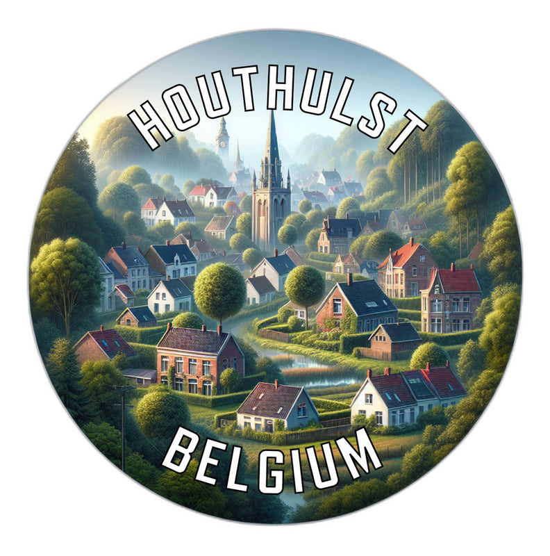 Houthulst Belgium Souvenir Die Cut Flat Magnet 2-Inch