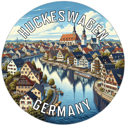 Huckeswagen Germany Souvenir Die Cut Flat Magnet 6-Inch
