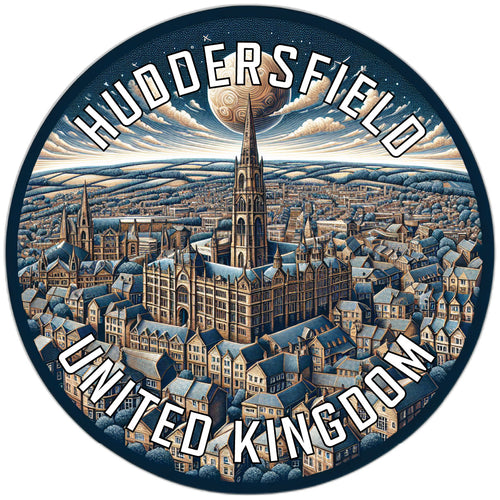 Huddersfield United Kingdom Souvenir Die Cut Flat Magnet 6-Inch