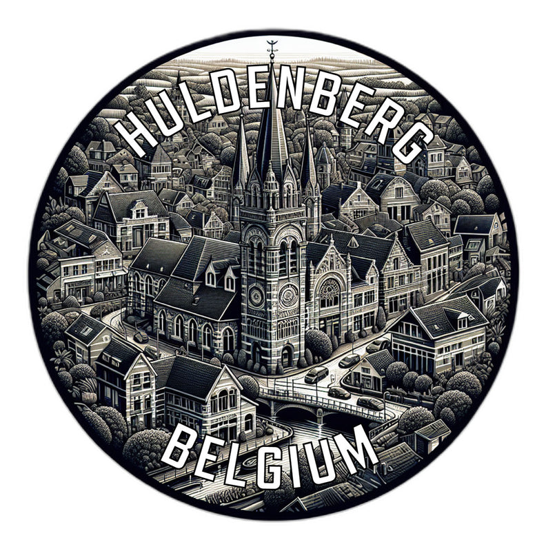 Huldenberg Belgium Souvenir Die Cut Flat Magnet 6-Inch