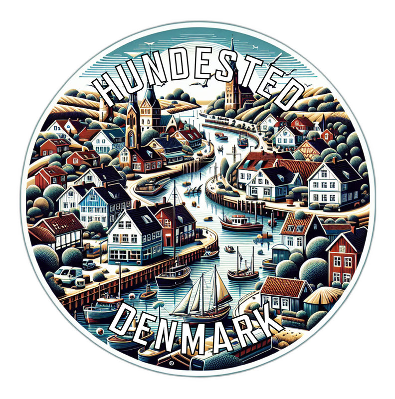 Hundested Denmark Souvenir Die Cut Flat Magnet 2-Inch