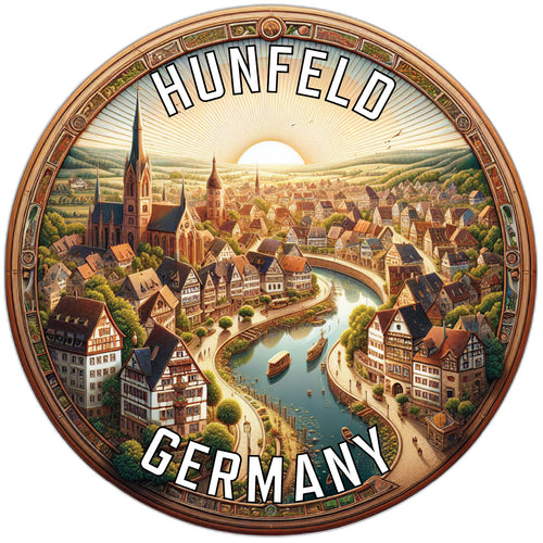 Hunfeld Germany Souvenir Die Cut Flat Magnet 2-Inch