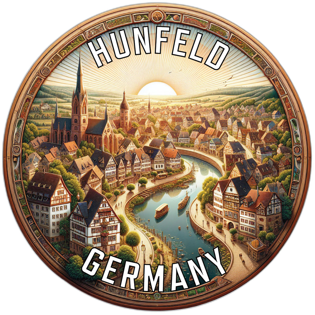 Hunfeld Germany Souvenir Die Cut Flat Magnet 2-Inch