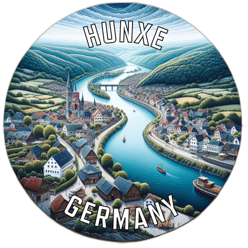 Hunxe Germany Souvenir Die Cut Flat Magnet 2-Inch