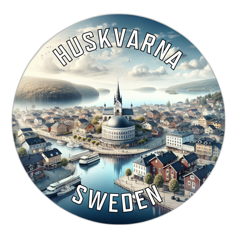 Huskvarna Sweden Souvenir Die Cut Flat Magnet 2-Inch