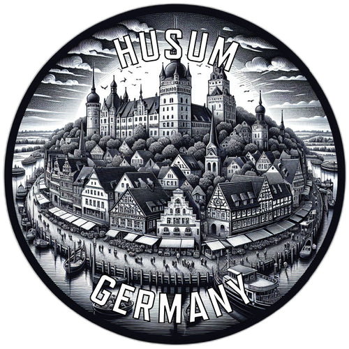 Husum Germany Souvenir Die Cut Flat Magnet 6-Inch