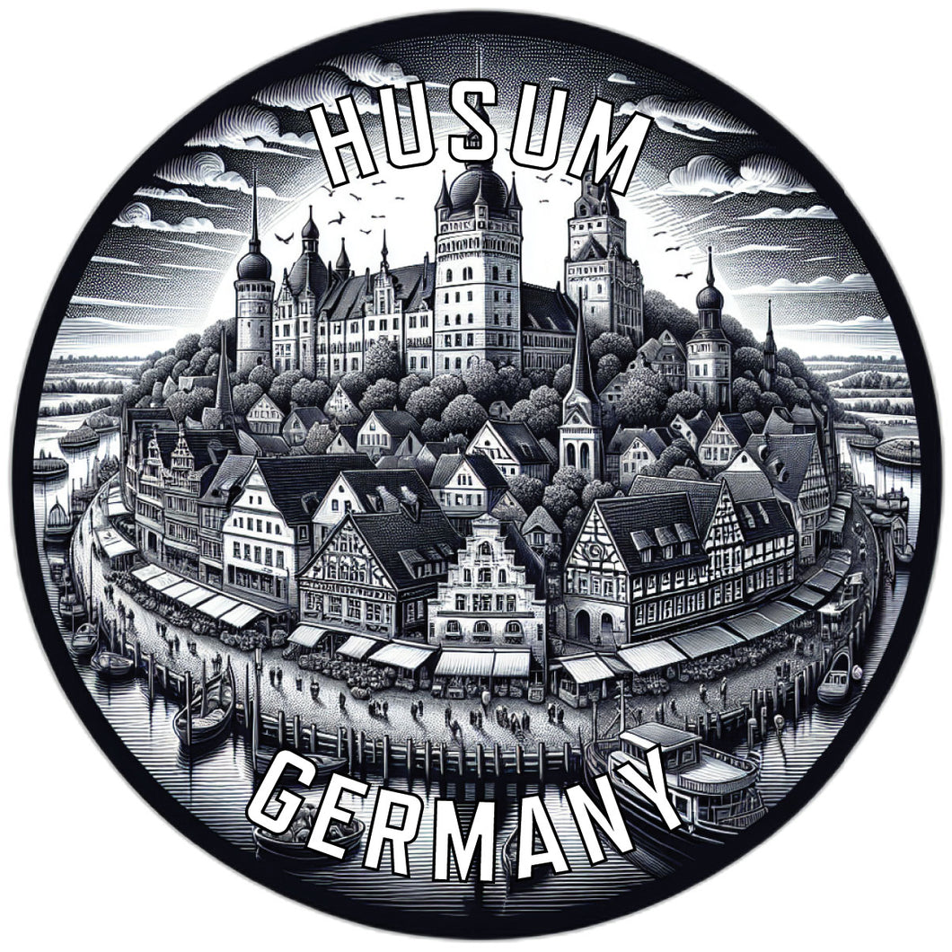 Husum Germany Souvenir Die Cut Flat Magnet 6-Inch