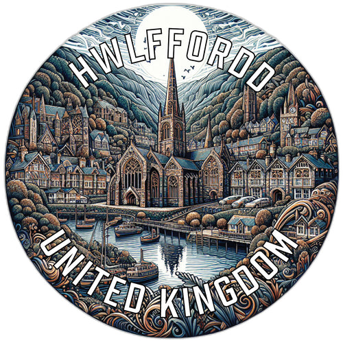 Hwlffordd United Kingdom Souvenir Die Cut Flat Magnet 2-Inch