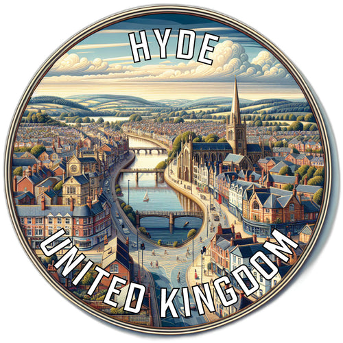 Hyde United Kingdom Souvenir Die Cut Flat Magnet 2-Inch