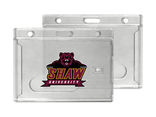 Shaw University Bears Officially Licensed Clear View ID Holder - Collegiate Badge Protection