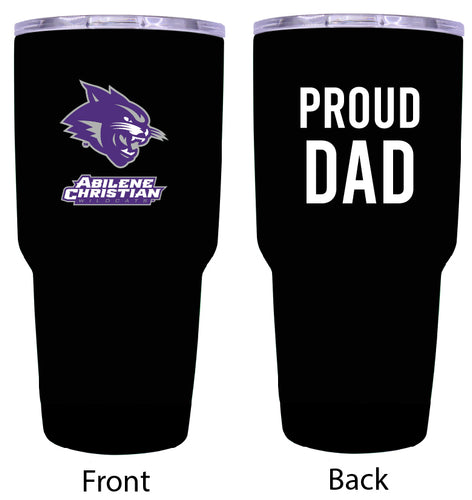 Abilene Christian University Proud Dad 24 oz Insulated Stainless Steel Tumbler Black