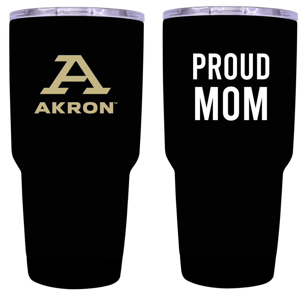 Akron Zips Proud Mom 24 oz Insulated Stainless Steel Tumbler Black