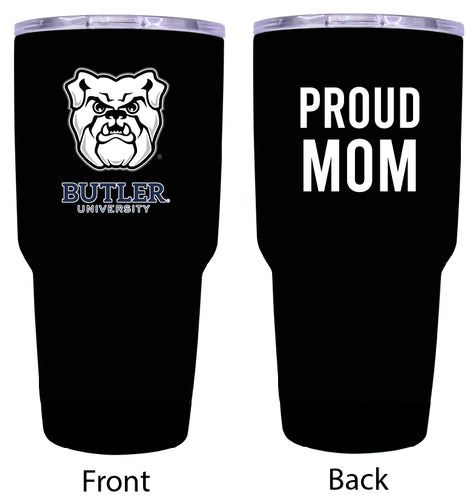 Butler Bulldogs Proud Mom 24 oz Insulated Stainless Steel Tumbler - Black