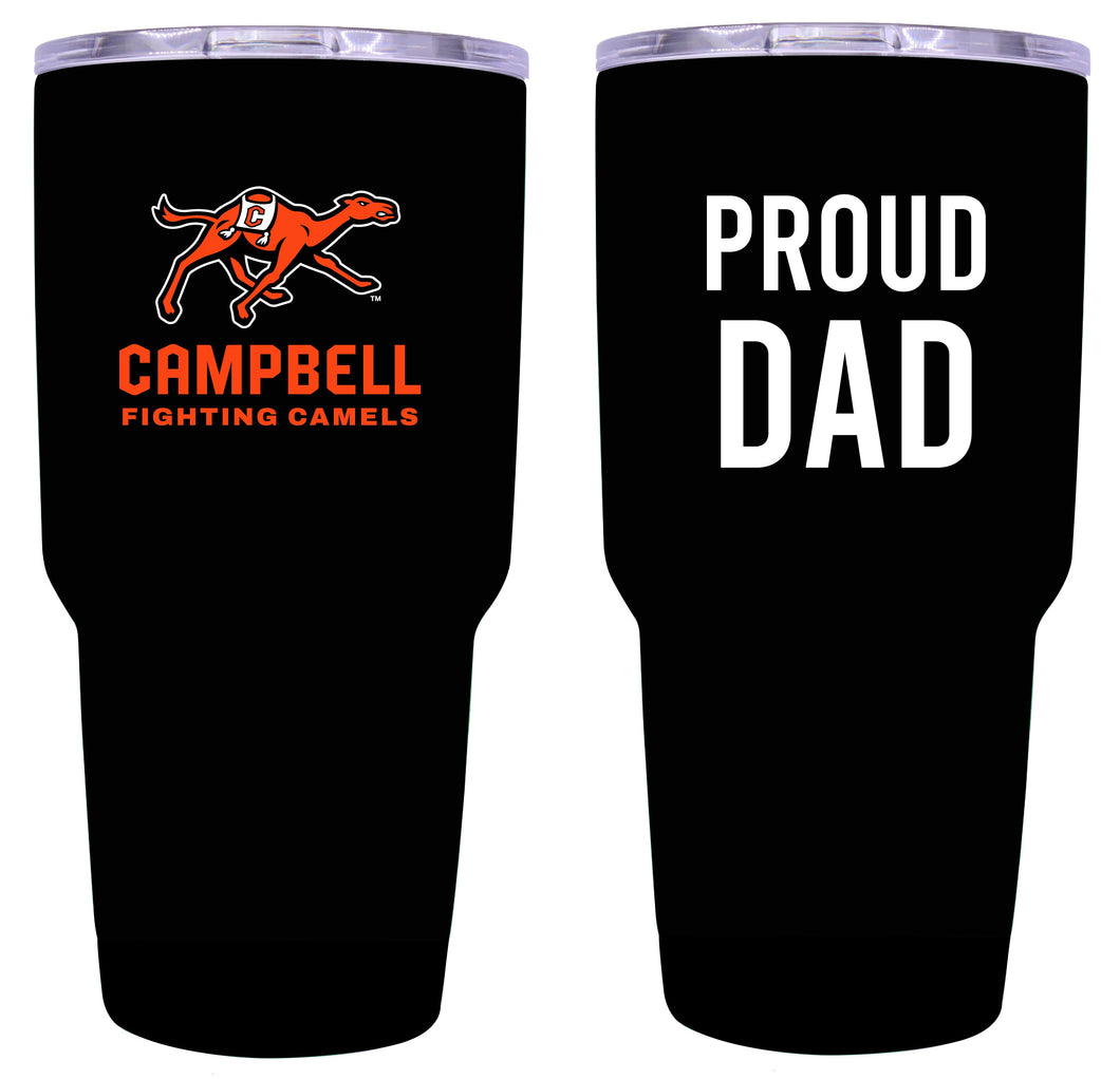 Campbell University Fighting Camels Proud Dad 24 oz Insulated Stainless Steel Tumbler Black