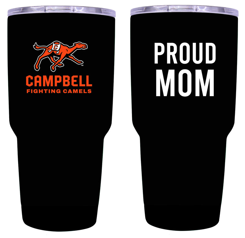 Campbell University Fighting Camels Proud Mom 24 oz Insulated Stainless Steel Tumbler - Black