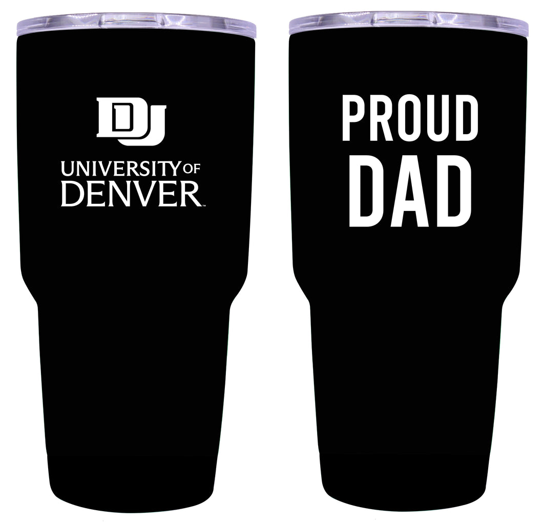 University of Denver Pioneers Proud Dad 24 oz Insulated Stainless Steel Tumbler