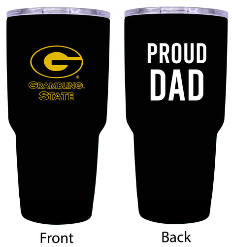 Grambling State Tigers Proud Dad 24 oz Insulated Stainless Steel Tumbler Black