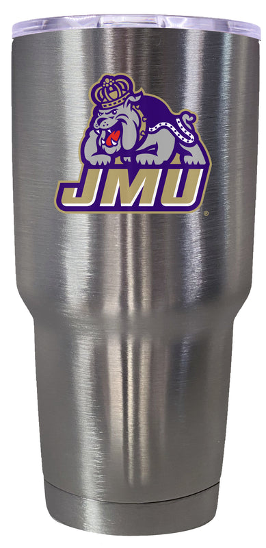 James Madison Dukes Mascot Logo Tumbler - 24oz Color-Choice Insulated Stainless Steel Mug