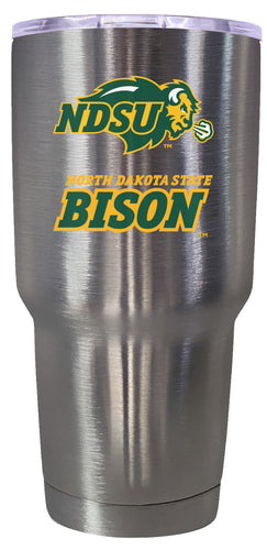North Dakota State Bison Mascot Logo Tumbler - 24oz Color-Choice Insulated Stainless Steel Mug