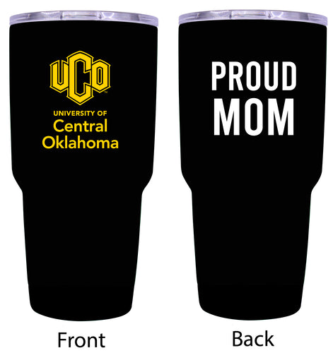 University of Central Oklahoma Bronchos NCAA Insulated Tumbler - 16oz Stainless Steel Travel Mug Proud Mom Design Black