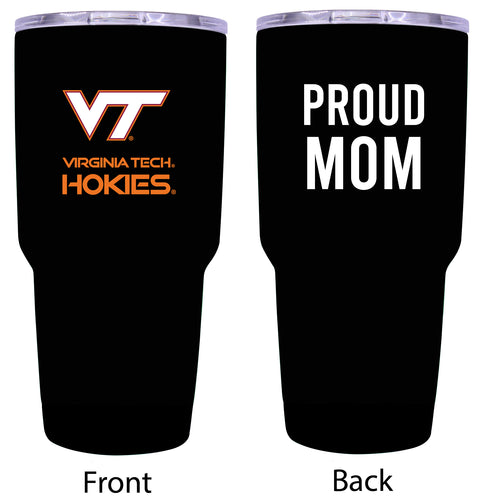 Virginia Tech Hokies Proud Mom 24 oz Insulated Stainless Steel Tumbler - Black