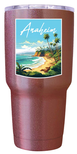 Anaheim California Design B Souvenir 24 oz Insulated Stainless Steel Tumbler Rose Gold 4-Pack