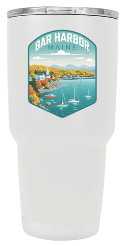 Bar Harbor Maine Design A Souvenir 24 oz Insulated Stainless Steel Tumbler White 2-Pack