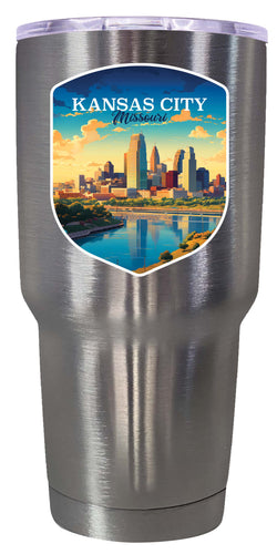 Kansas City Missouri Design A Souvenir 24 oz Insulated Stainless Steel Tumbler STAINLESS STEEL 2-Pack