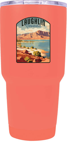 Laughlin Nevada Design B Souvenir 24 oz Insulated Stainless Steel Tumbler Coral Single