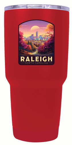 Raleigh North Carolina City of Oaks Design Souvenir 24 oz Insulated Stainless Steel Tumbler Red Single