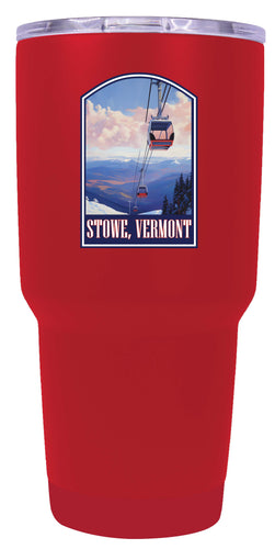 Stowe Mountain Vermont Design B Souvenir 24 oz Insulated Stainless Steel Tumbler Red Single