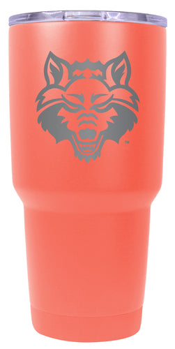 Arkansas State 24 oz Engraved Insulated Stainless Steel Tumbler Coral Officially Licensed Single