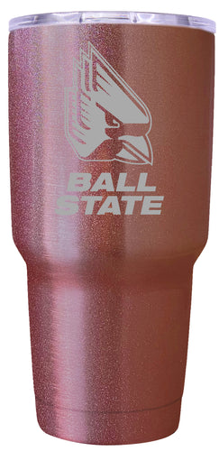 Ball State University Premium Laser Engraved Tumbler - 24oz Stainless Steel Insulated Mug Rose Gold