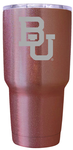Baylor Bears Premium Laser Engraved Tumbler - 24oz Stainless Steel Insulated Mug Rose Gold